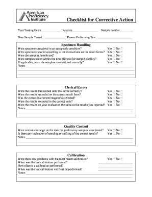 Root Cause Corrective Action Form Template
