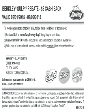 Gulp Rebate Form