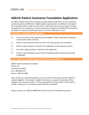 Abbvie Patient Assistance Form
