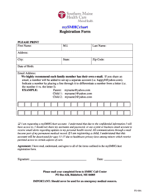 Smhc Mychart  Form