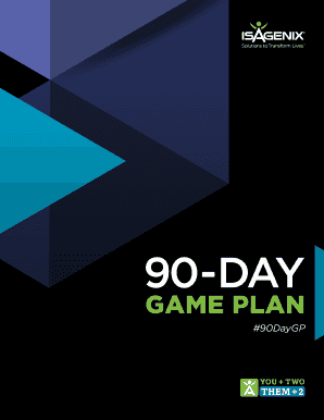 90 Day Game Plan Isagenix  Form