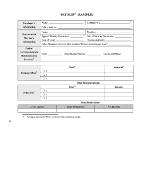 Pay Slip Sample Philippines  Form