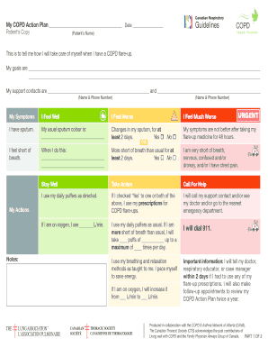Copd Action Plan PDF  Form