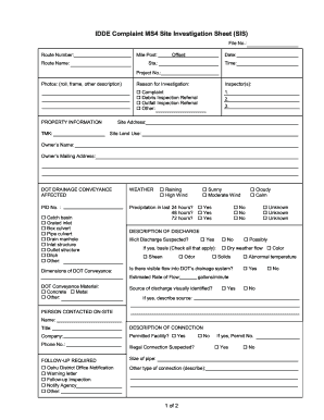 Culvert Inspection Form