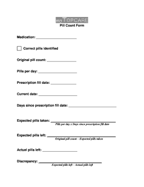 Pill Count Form