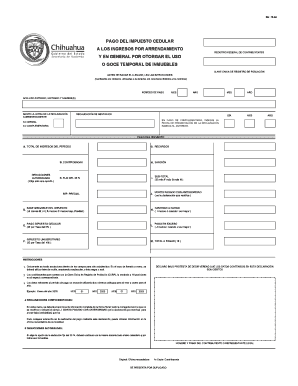 Formato Impuesto Cedular Chihuahua