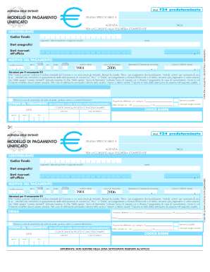 Modello F24 Predeterminato Editabile  Form