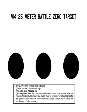 M14 Zero Target  Form