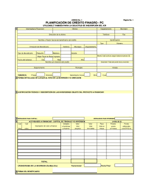 Formato Solicitud Credito Finagro PC 20031 PDF