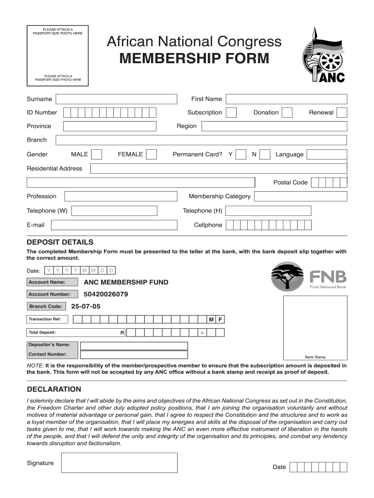 Ancmember Org Za  Form