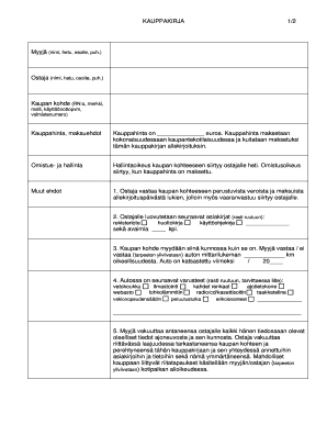 Ajoneuvon Kauppakirja PDF  Form