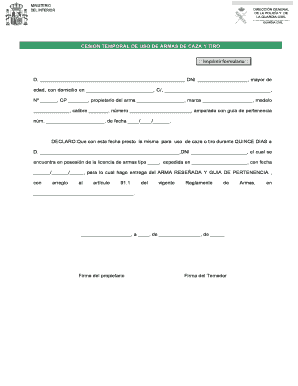 Documento Cesion De Armas  Form