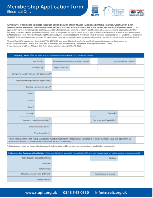 Napit Application Form