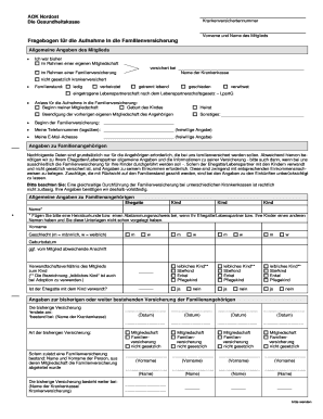 Familienversicherung Aok Po Polsku  Form