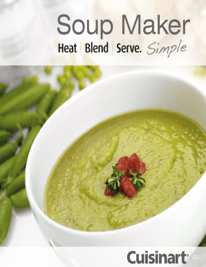 Cuisinart Soup Maker Recipes PDF  Form