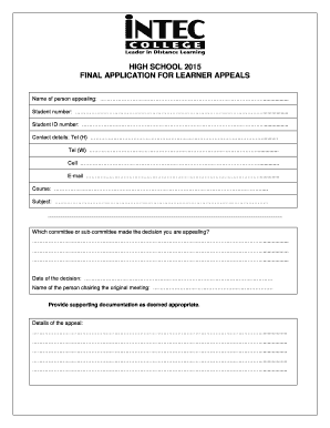 Intec Application Form