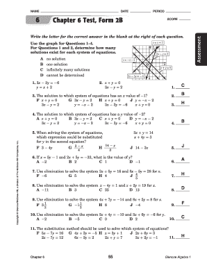 Glencoe Algebra 1 Answer Key - Fill Out And Sign Printable Pdf Template Signnow
