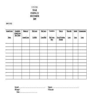 Annual Leave Form