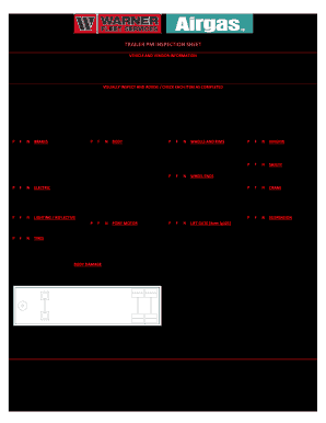 Trailer Pm Inspection Sheet  Form