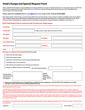 Special Request Form