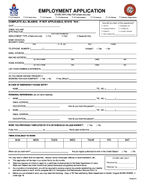  Kta Application 2014