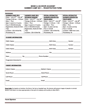 Mcmc Academy Form