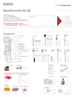 Idexx Bestelformulier
