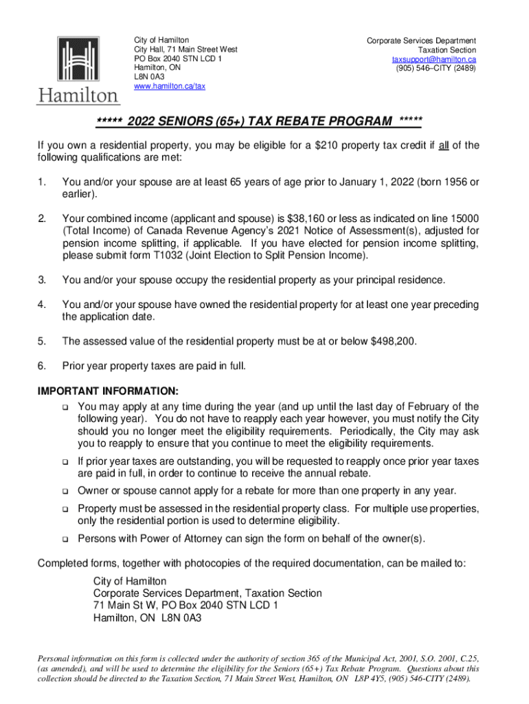 City of Hamilton City Hall, 71 Main Street West PO  Form