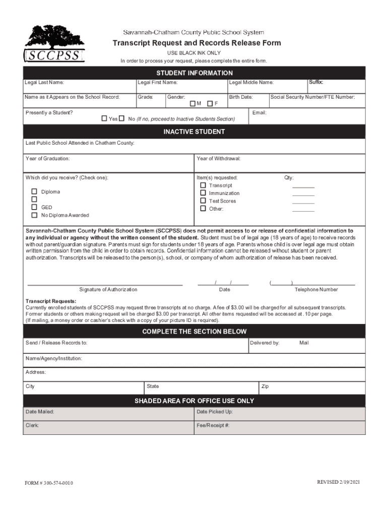  High School or Adult 12 Transcripts Only Available Online 2021-2024