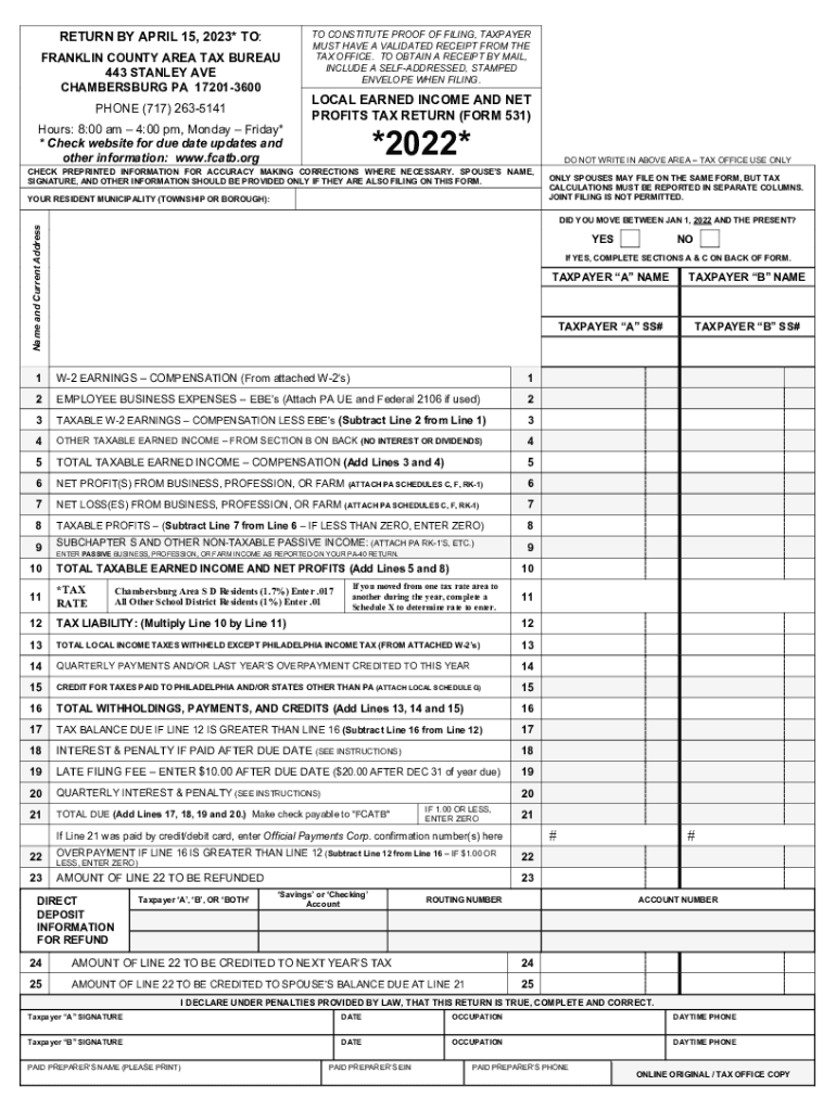  Tax Claim Franklin County, PA 2022