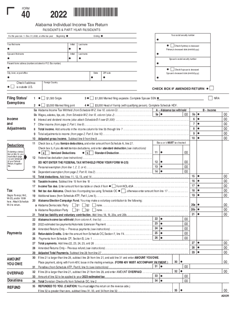  Individual Income Tax Electronic Filing Options Alabama 2022