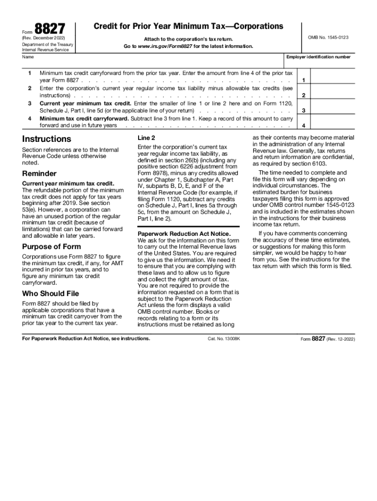  Form 8827 Rev December 2022-2024