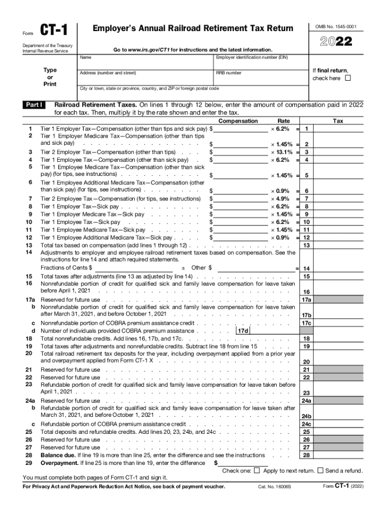  Form CT 1 IRS 2022