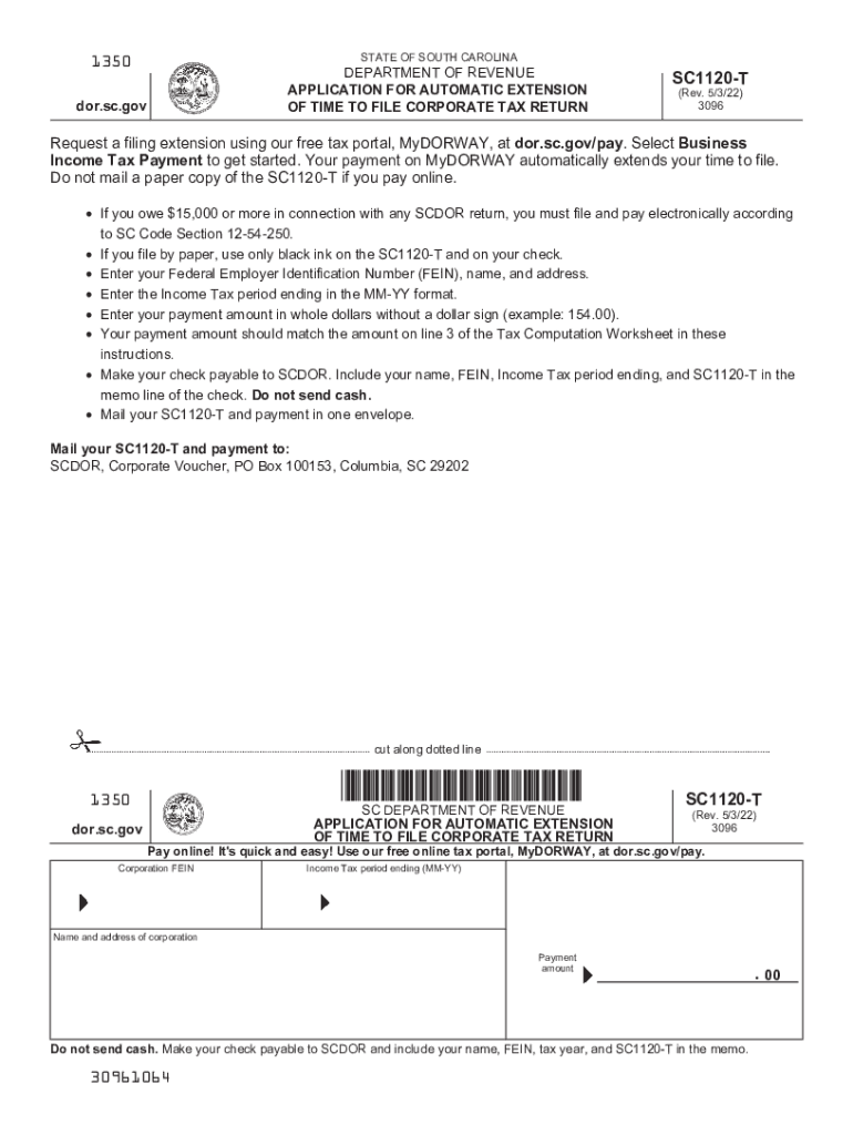  SC1120 T SC Department of Revenue 2022-2024