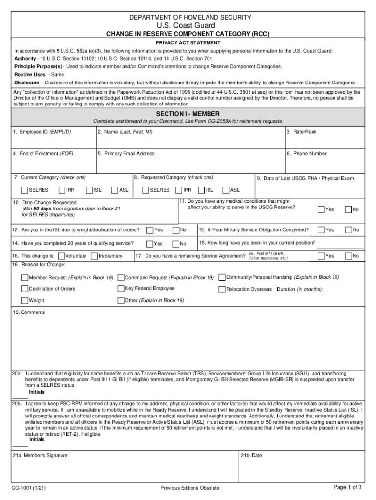  Change in Reserve Component Category RCC Change in Reserve Component Category RCC 2021-2024