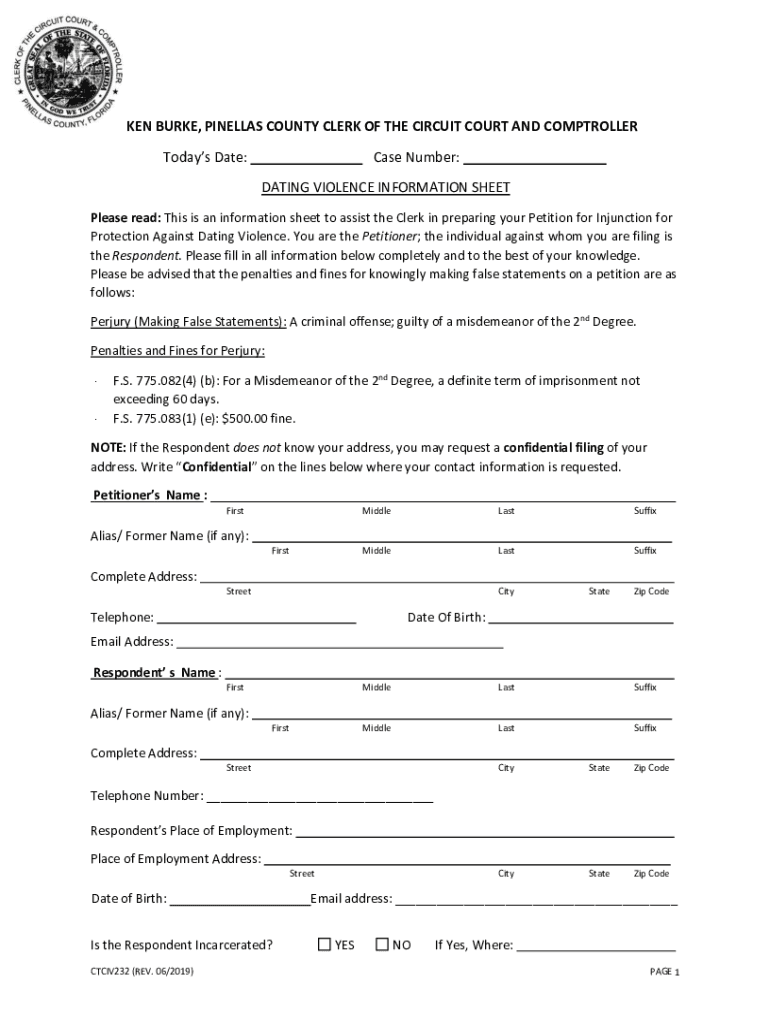 Mypinellasclerk Fill and Sign Printable Template Online  Form