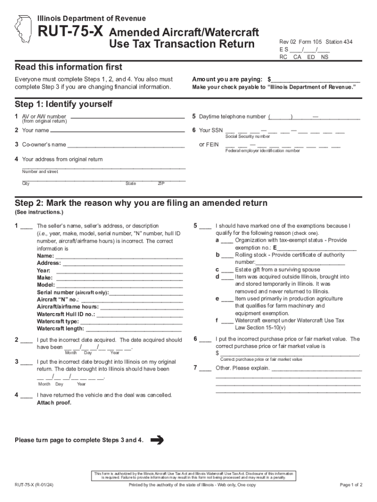  RUT 75 X R 910 This Form is Authorized by the Ill 2024