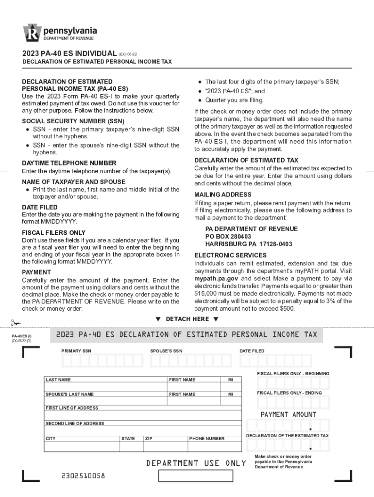 Personal Income Tax Forms PA Department of Revenue