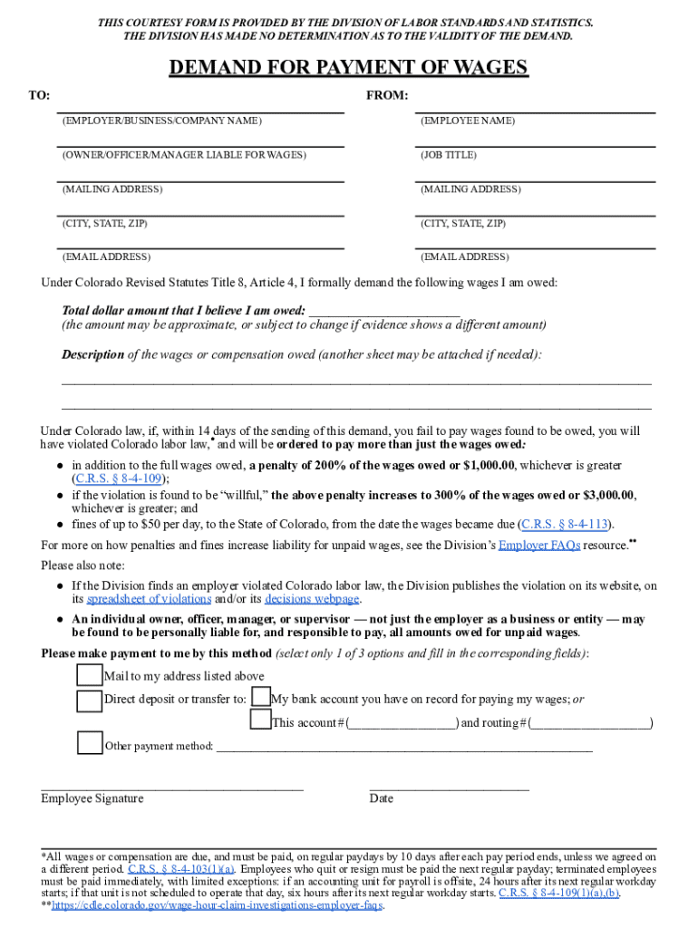  Unpaid Wage Claim Form Industrial Commission of Arizona 2022-2024