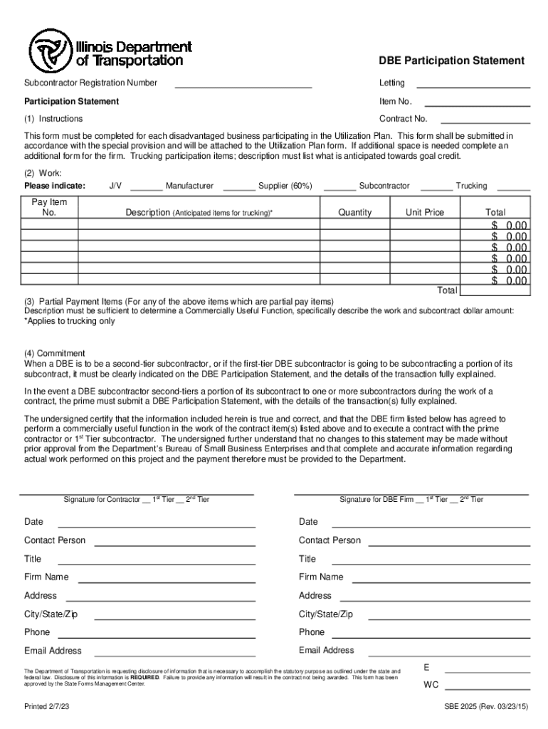 Sbe 2025 Form