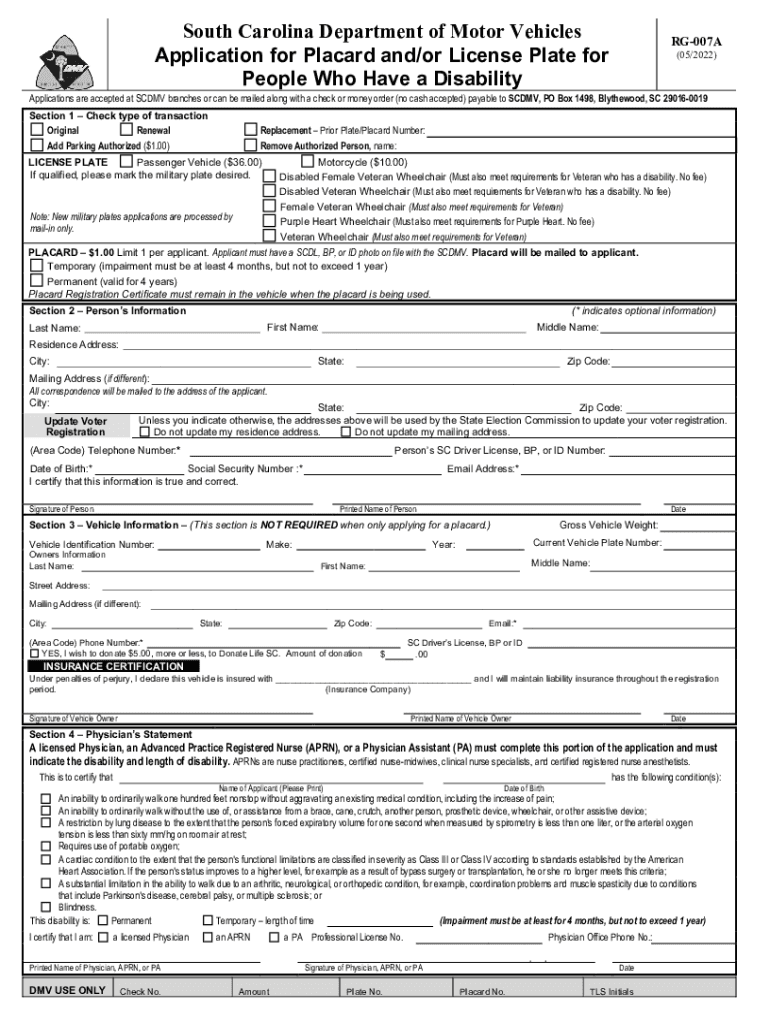 People with Disabilities  Form