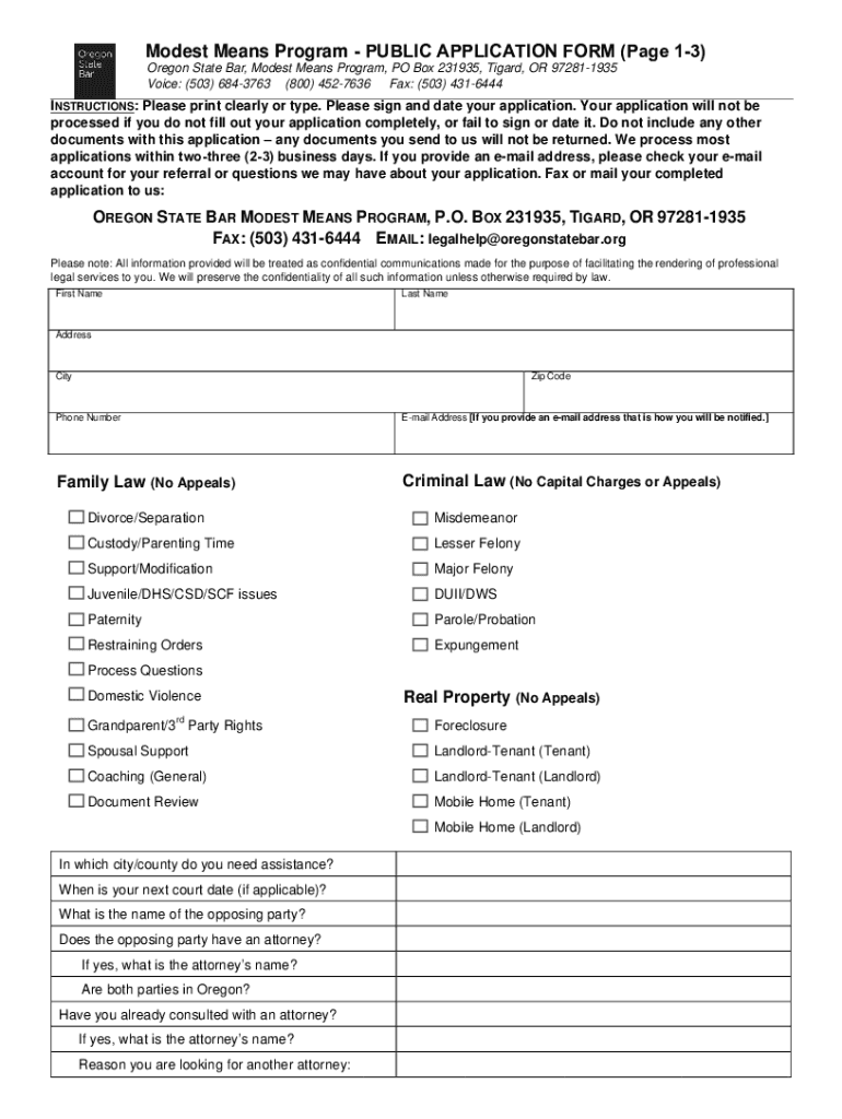  Modest Means Program PUBLIC APPLICATION FORM airSlate SignNow 2023-2024