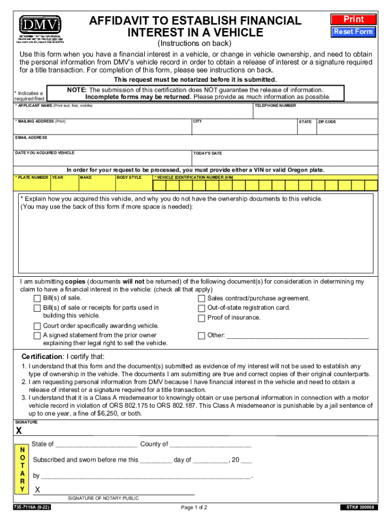 Oregon Dmv Forms