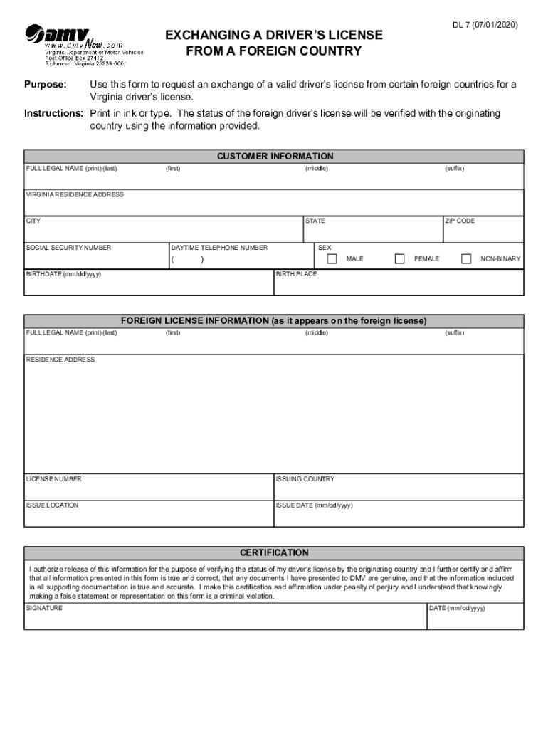 Transfer Your Driver&#039;s License from a Foreign Country Mass Gov  Form