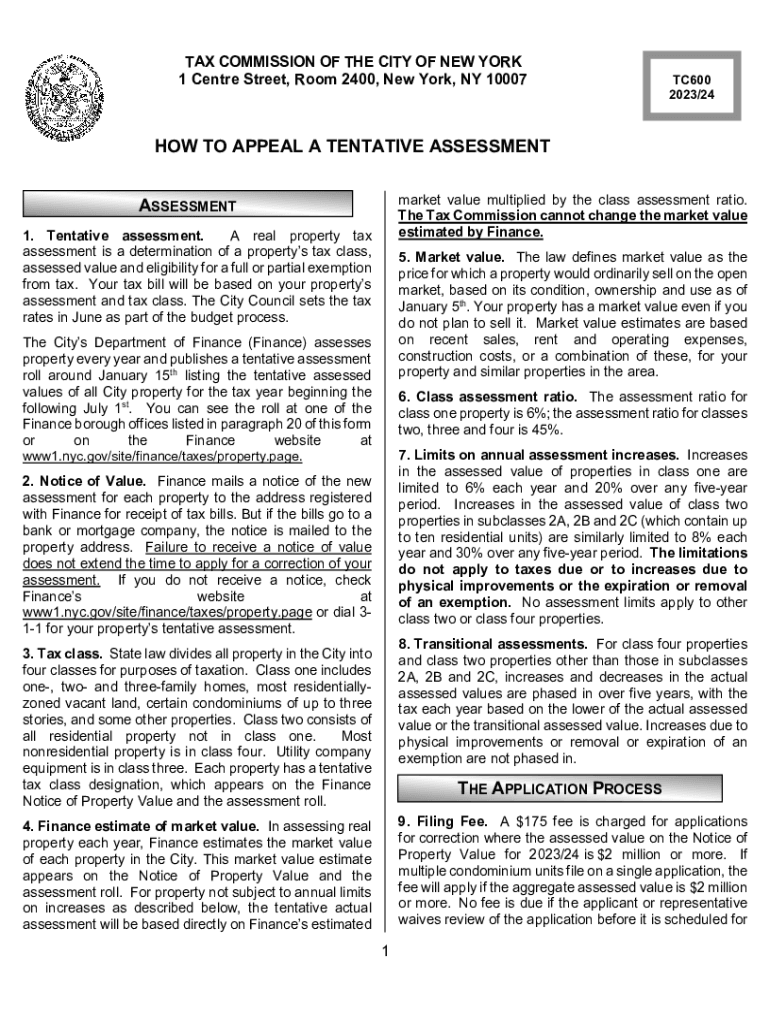  Distribution of the Burden of New York City&#039;s Property Tax 2023-2024