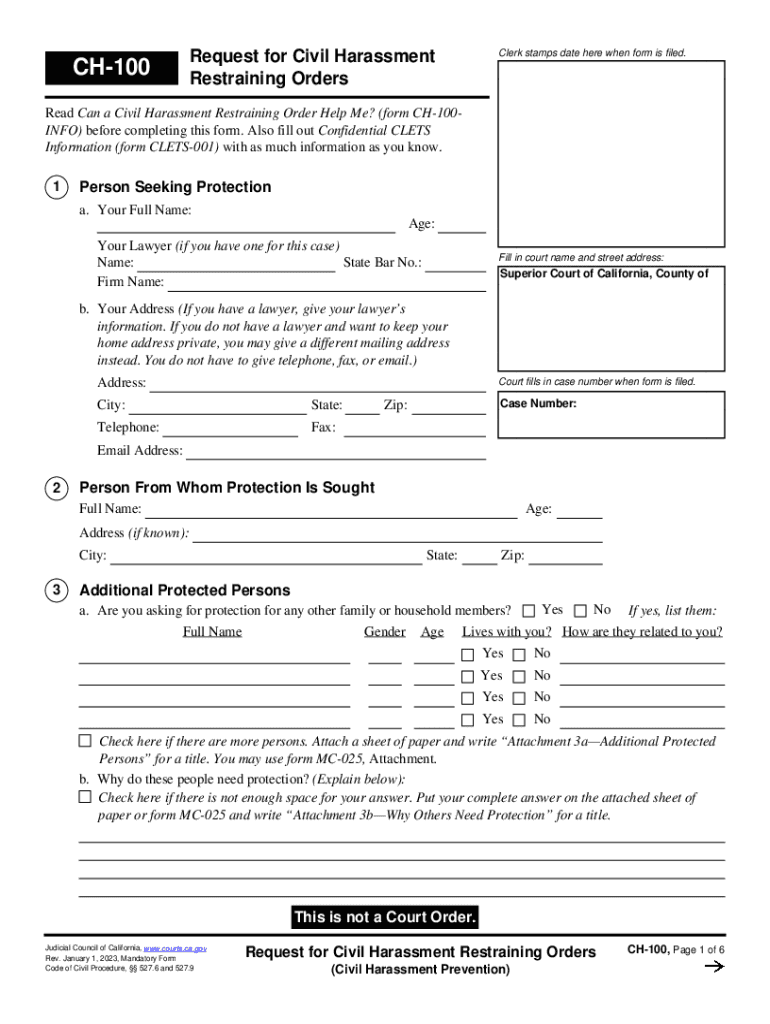 Restraining Order 2023-2025