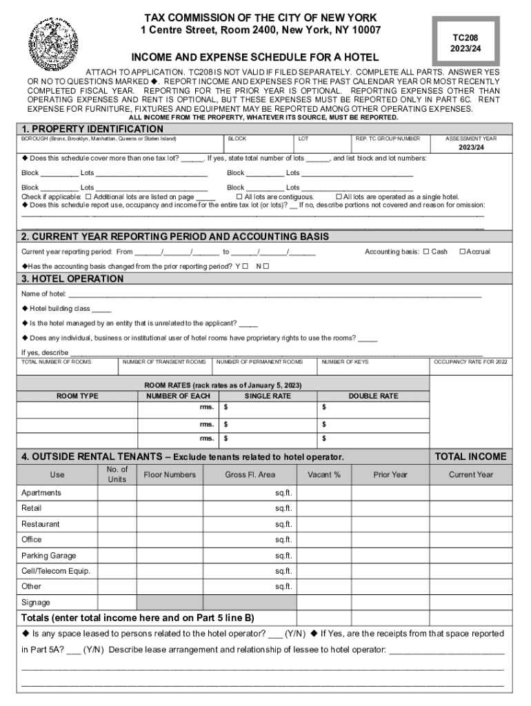  Nyc 208 Form 2023-2024