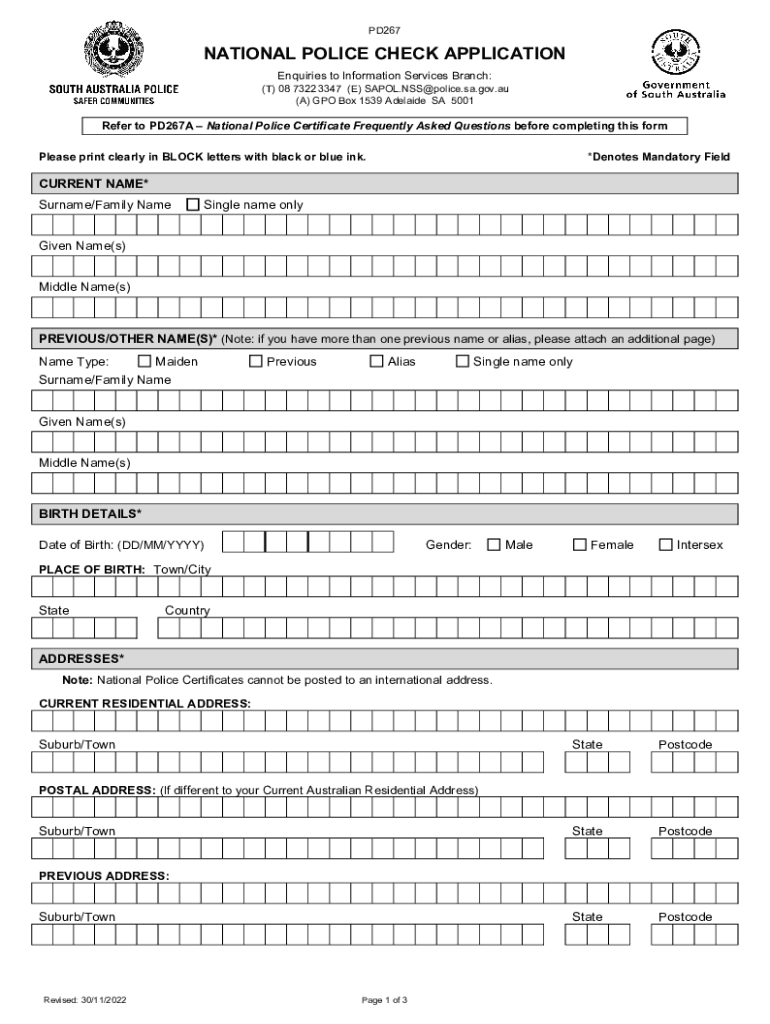  National Police Certificate Sa Form Fill Out and airSlate SignNow 2022-2024