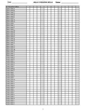 Ablls R Tracking Sheets Excel  Form