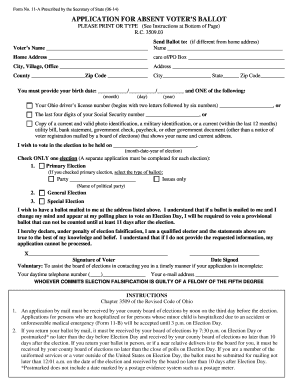 Butler County Ohio Elections Form
